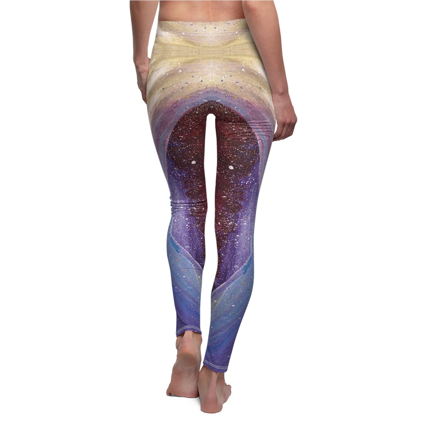Plato's Cave Painting Women's Extra Soft Brushed Suede Leggings | Abstract Art on Clothes