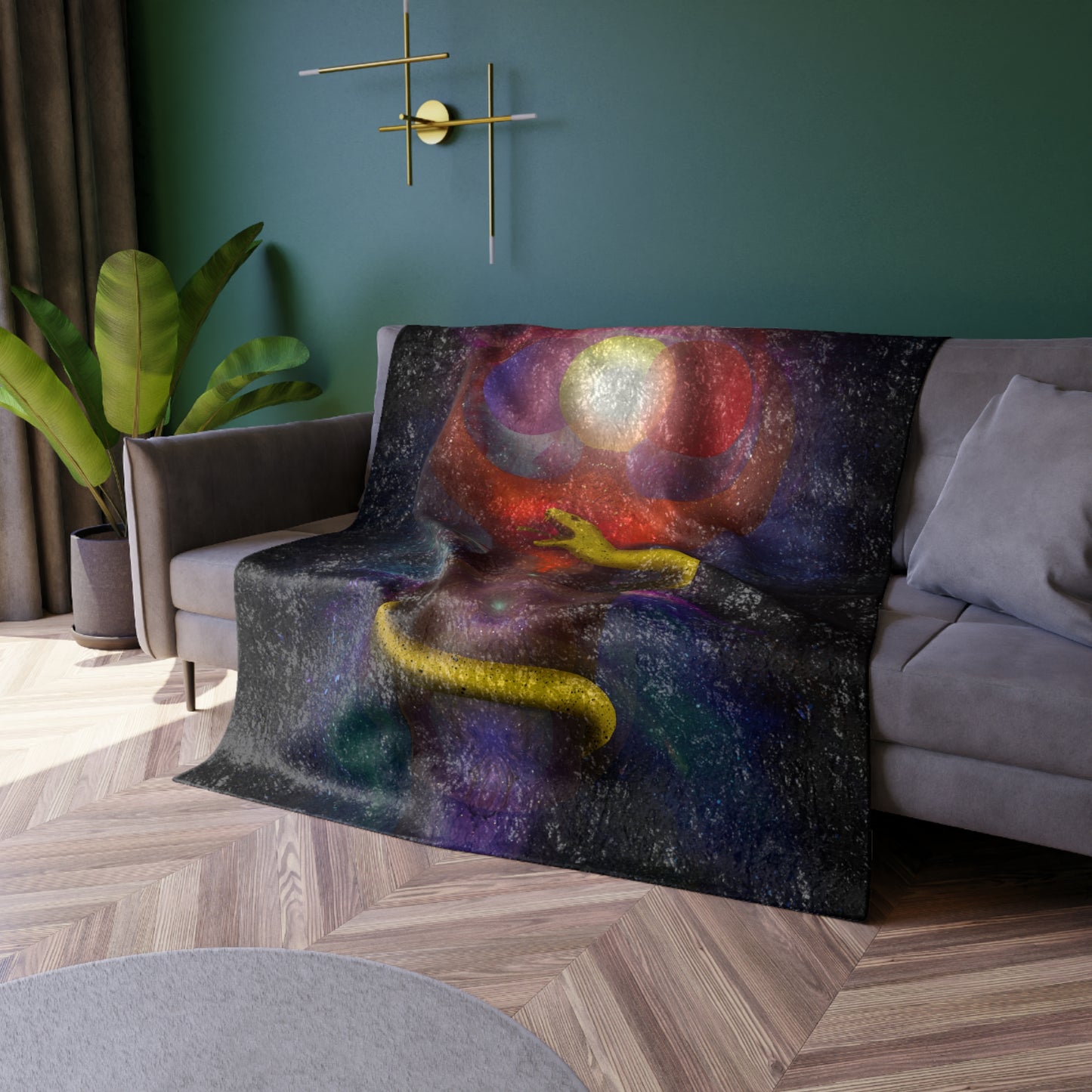 Brigid's Serpent Crushed Velvet Blanket