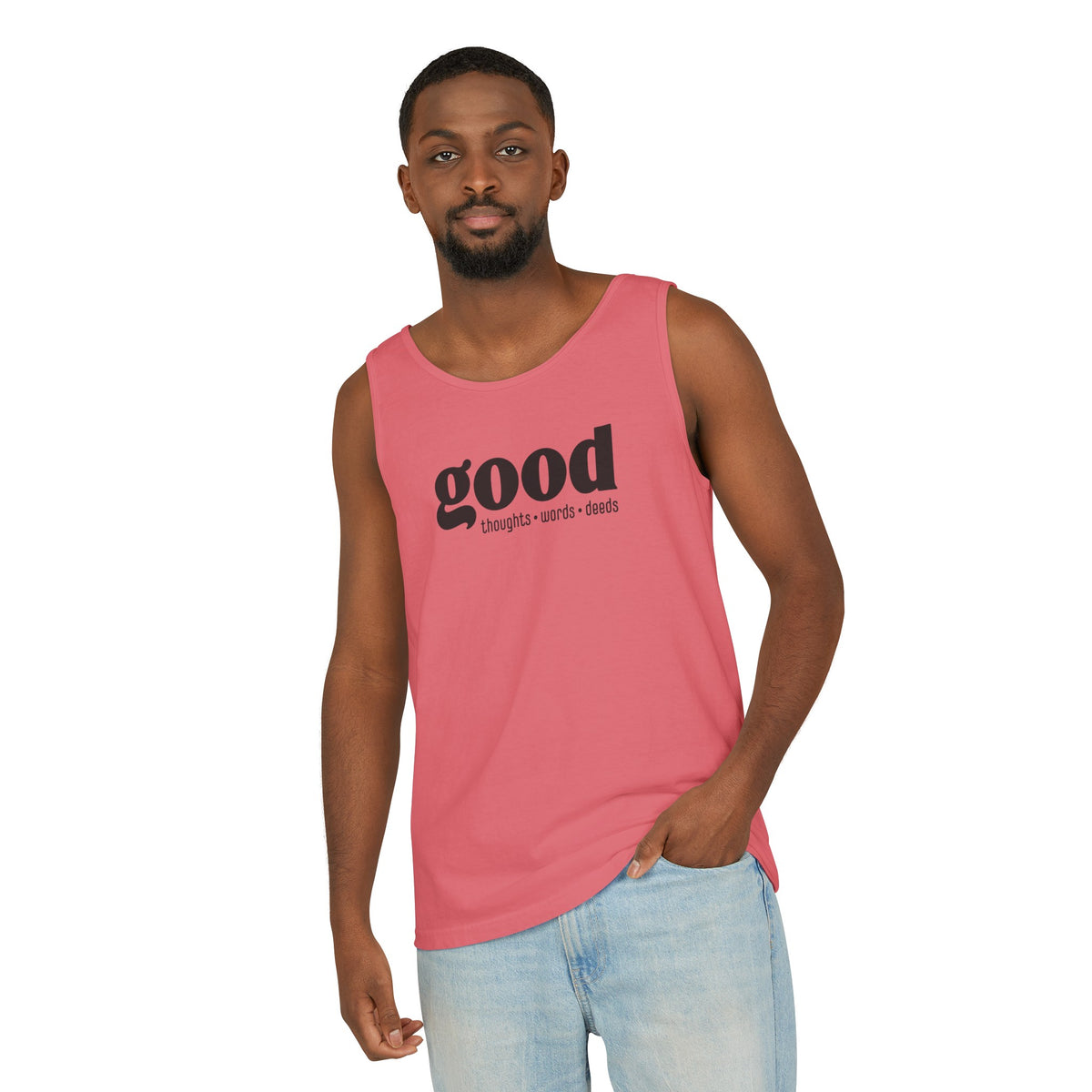 Good Thoughts, Words, Deeds Adult 100% Cotton Tank