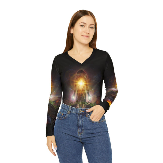 Persephone's Divinity Women's Long Sleeve V-neck Shirt