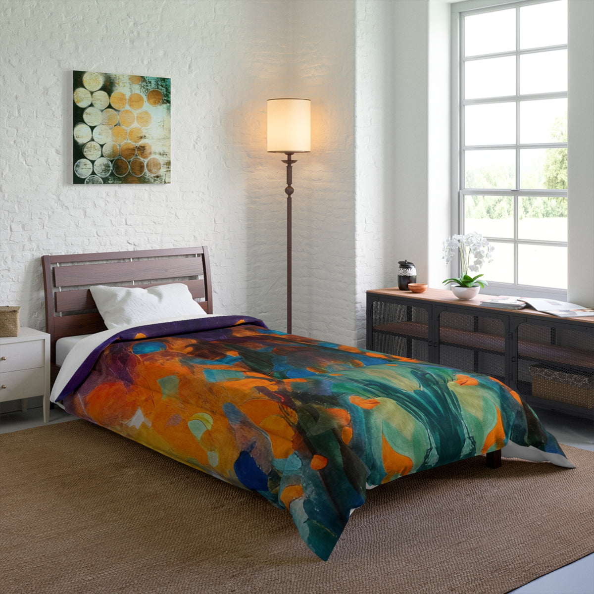 Dog Star Rises Polyester Comforter | Abstract Art Blanket