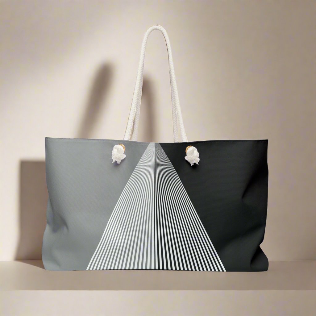 Gray + Black Duality Weekender Bag