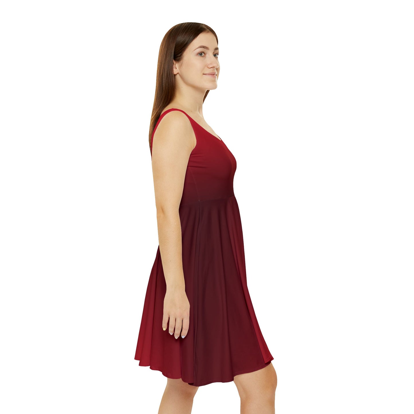 Ruby Red Ombré Women's Skater Dress