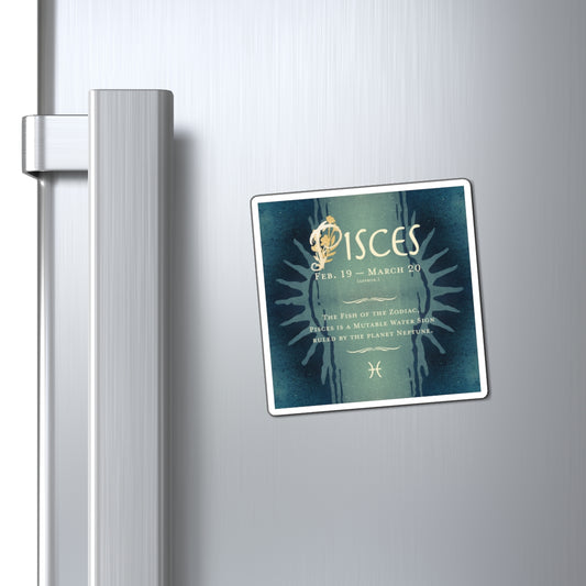 Pisces Zodiac Vibes 3-inch Vinyl Magnet