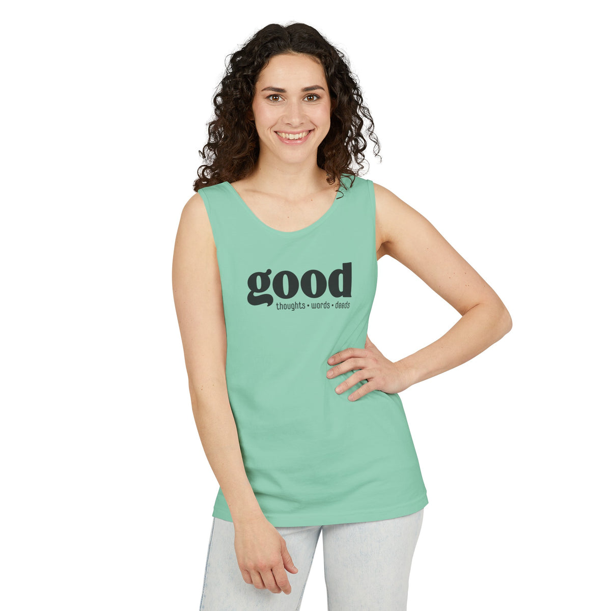 Good Thoughts, Words, Deeds Adult 100% Cotton Tank