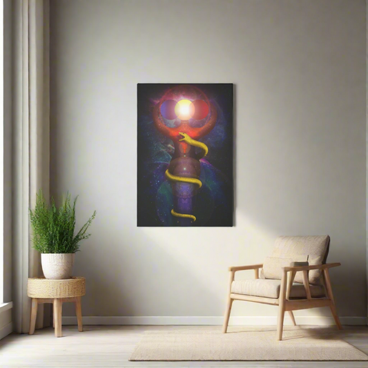 Brigid's Serpent Canvas Print | Surreal Art