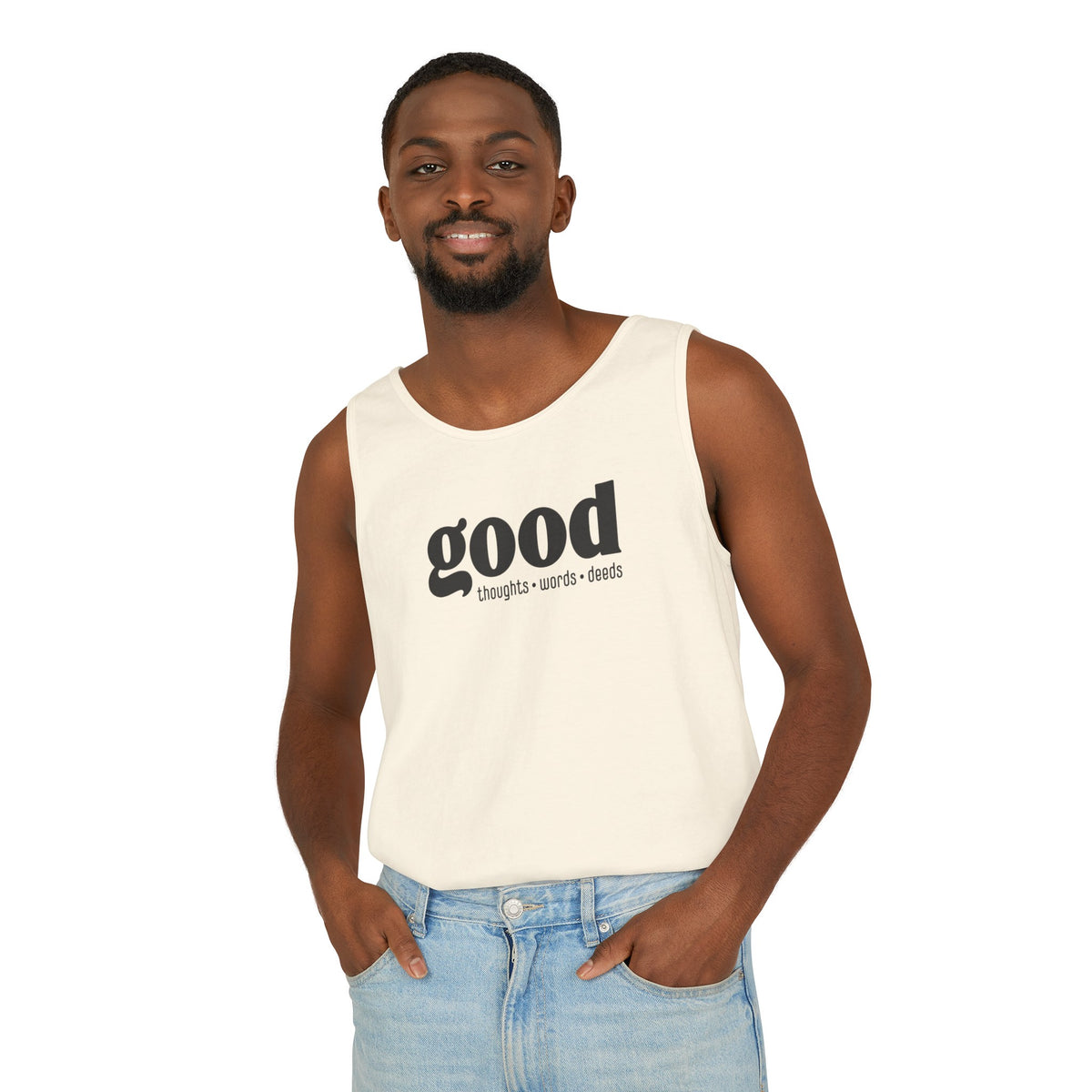 Good Thoughts, Words, Deeds Adult 100% Cotton Tank