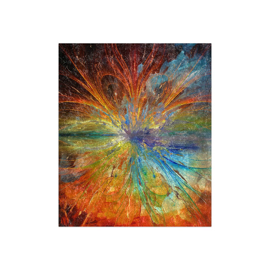 Cosmic Clockworks Abstract Crushed Velvet Blanket
