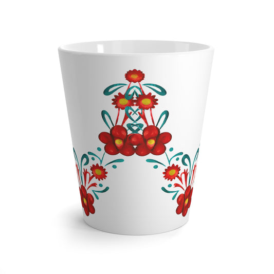 Painted Summer Flowers Latte Mug