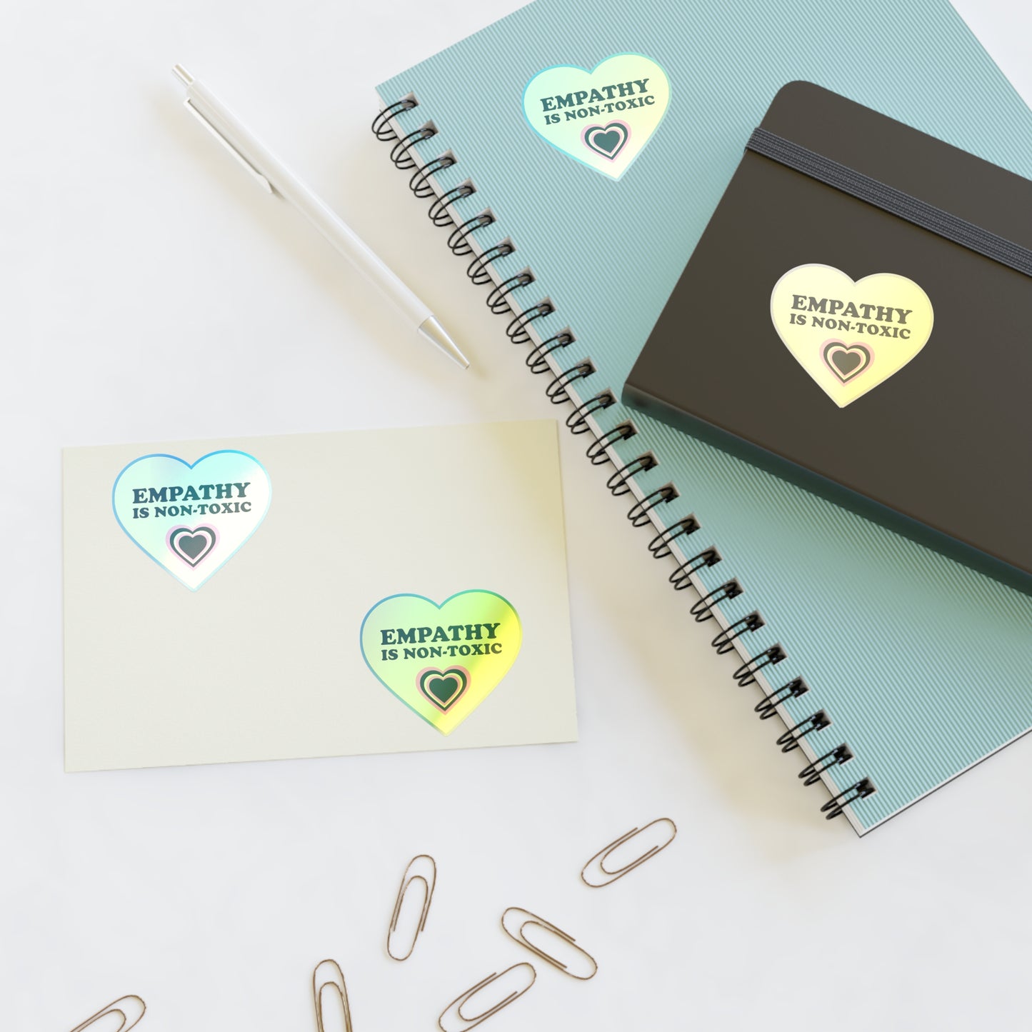 Empathy Is Non-Toxic Holographic Vinyl Stickers (multi sizes)
