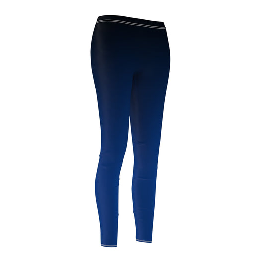 Sapphire Blue Ombré Women's Extra Soft Brushed Suede Leggings