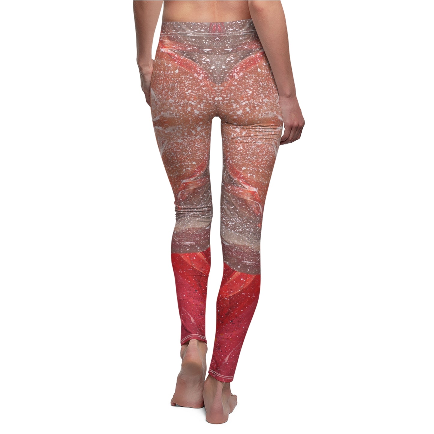 Waves of Creation Women's Extra Soft Brushed Suede Leggings | Abstract Art on Clothes