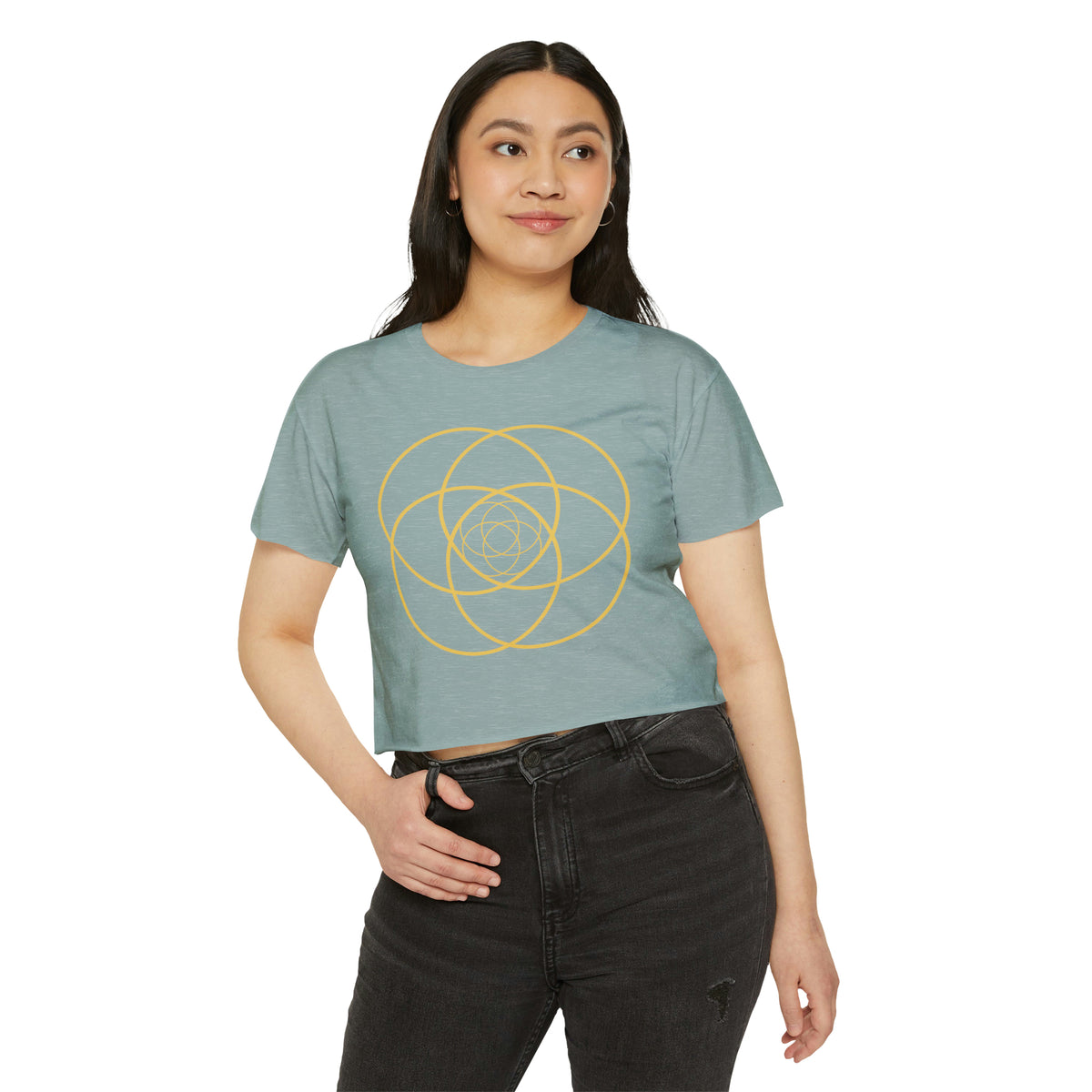 Intersecting Circles Women's Crop Top