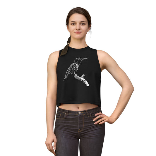 Hummingbird Women's Crop Tank Top | Graphic Crop Top | S–2XL | Terra Conserva