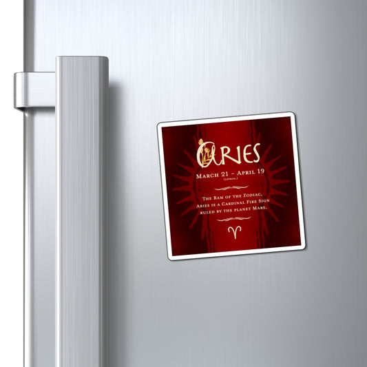 Aries Zodiac Vibes 3-inch Vinyl Magnet
