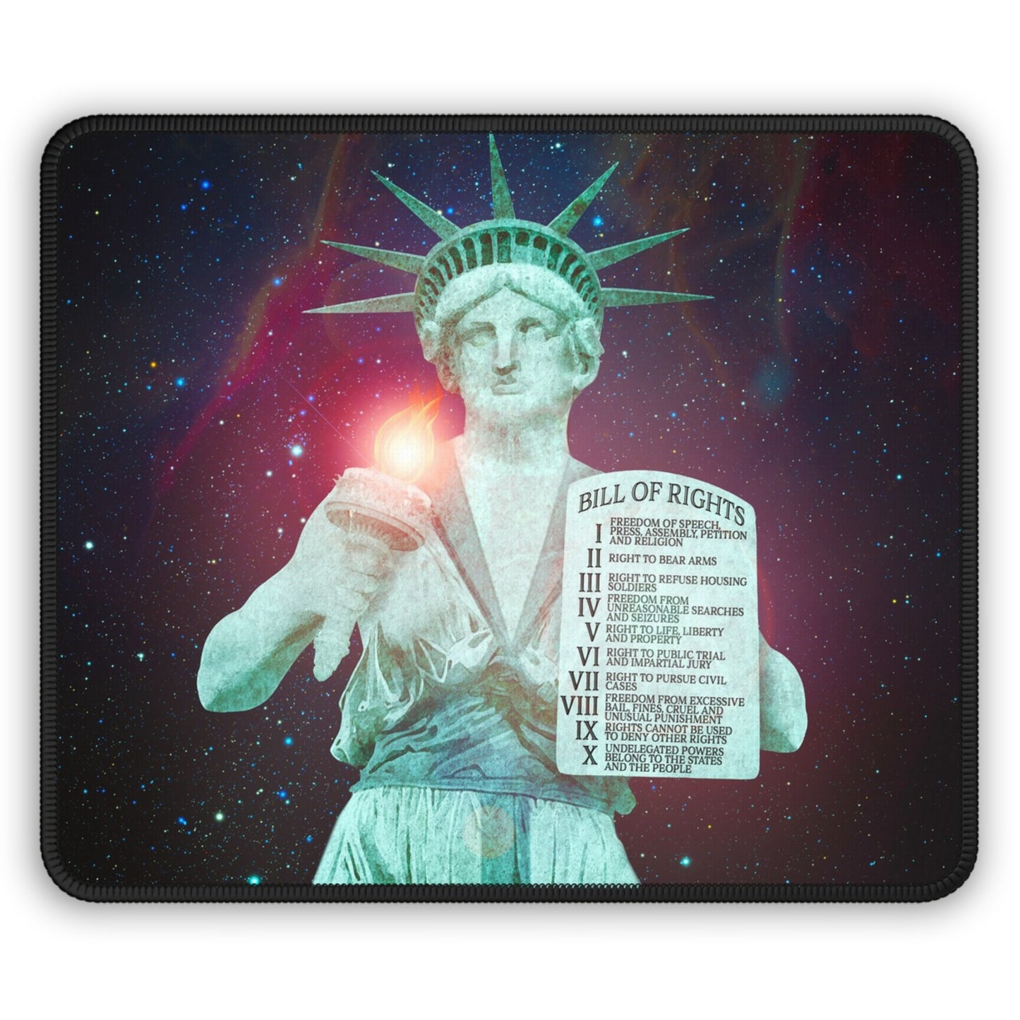 Divine Lady Liberty Large Mouse Pad | Surreal Art