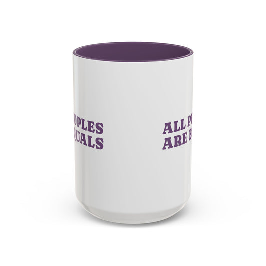 All People Are Equals Purple Handle Ceramic Mug (11, 15oz)