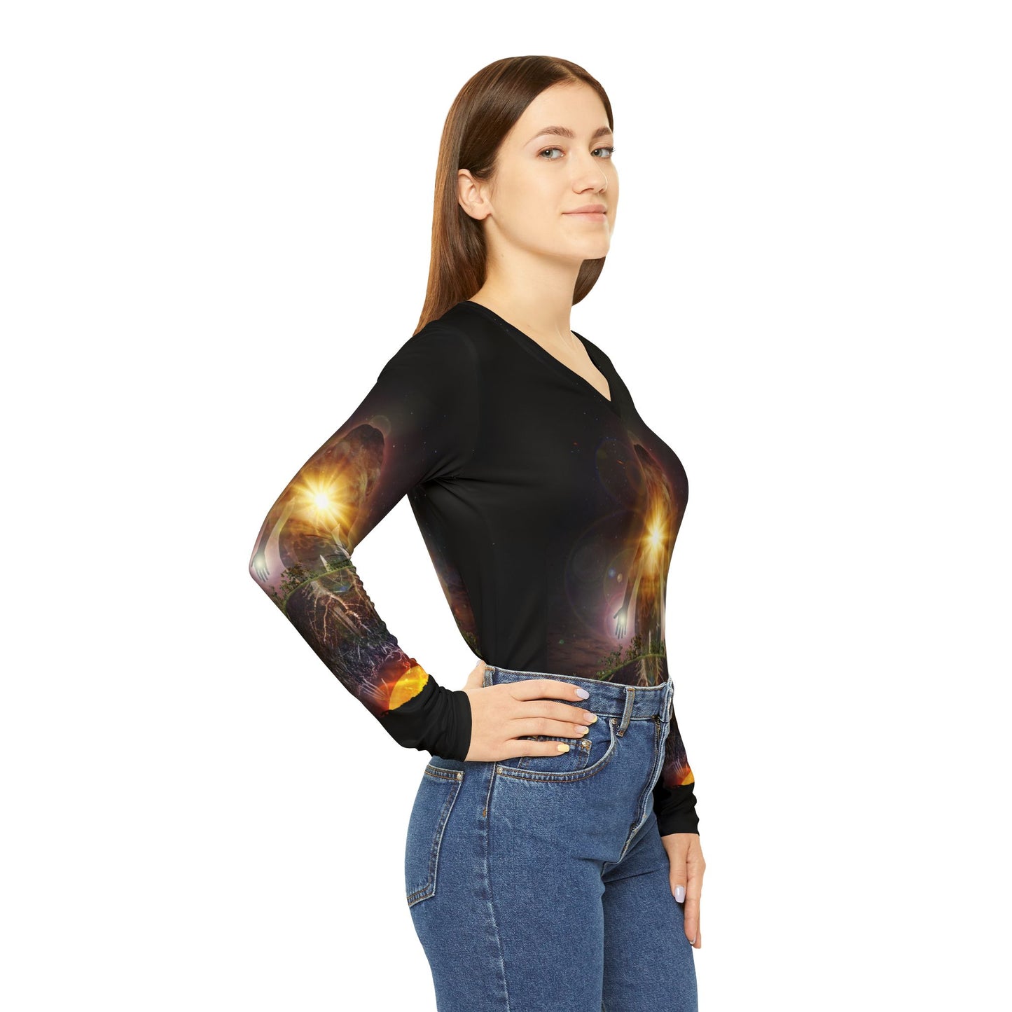 Persephone's Divinity Women's Long Sleeve V-neck Shirt