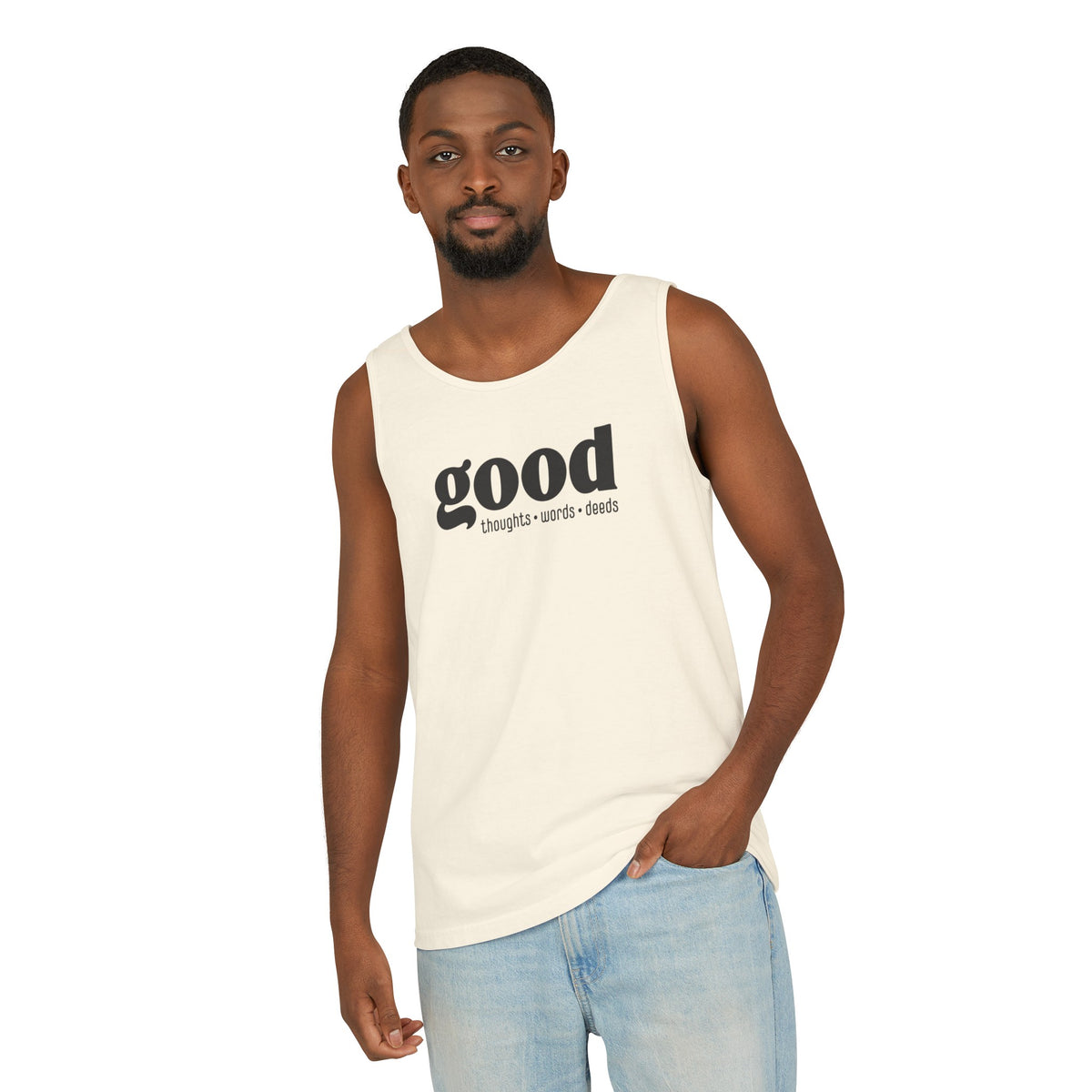 Good Thoughts, Words, Deeds Adult 100% Cotton Tank