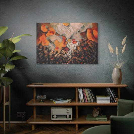 Burnt Umber Rocks Canvas Print | Abstract Art