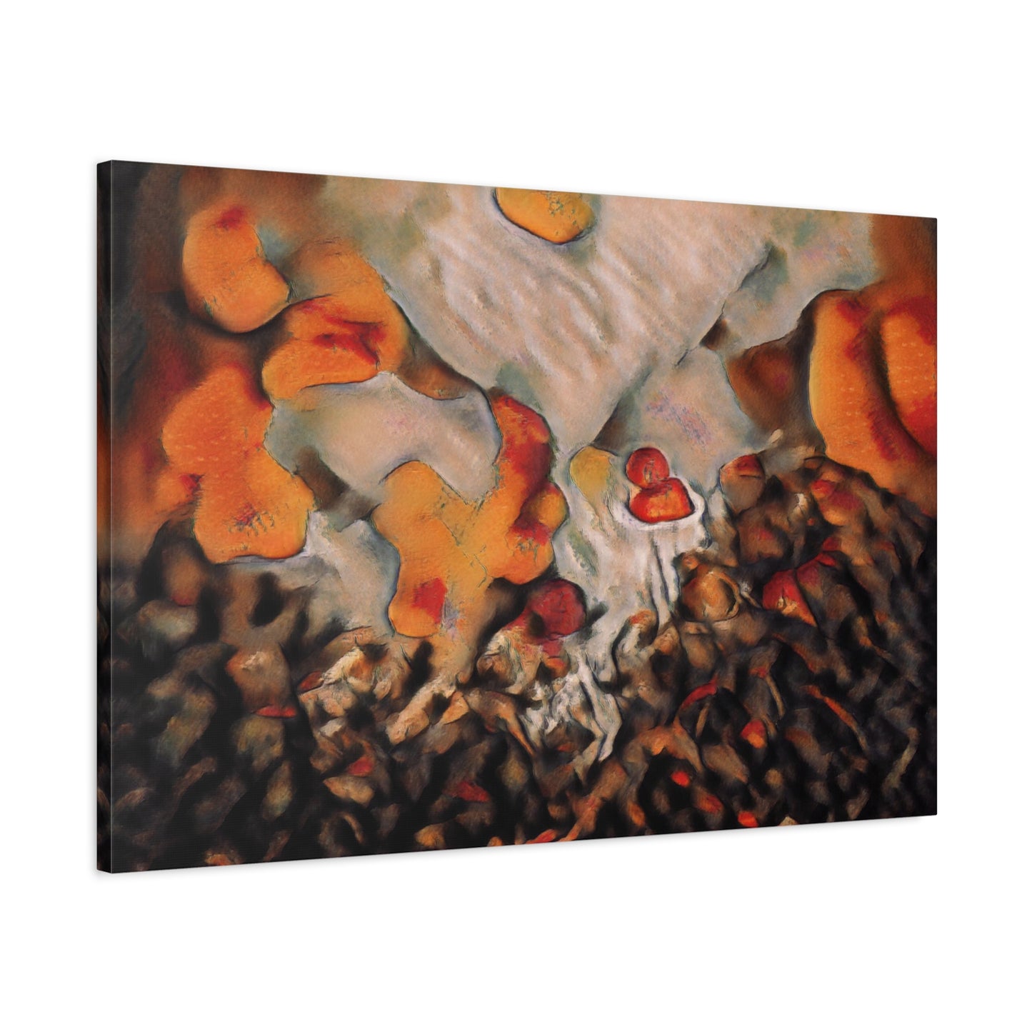 Burnt Umber Rocks Canvas Print | Abstract Art