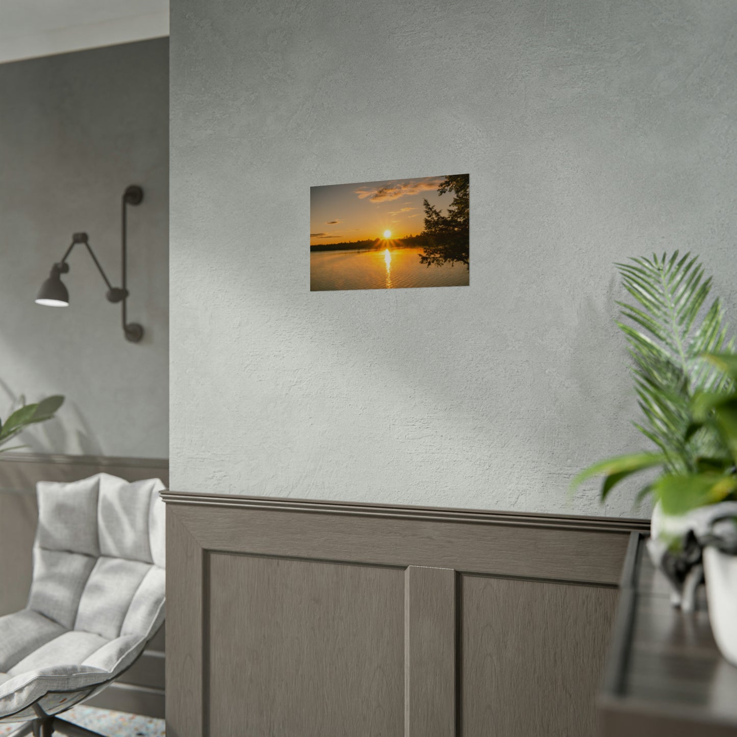 Summer Sunrise Over A Maine Lake Fine Art Print