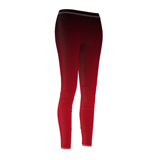 Ruby Red Ombré Women's Extra Soft Brushed Suede Leggings
