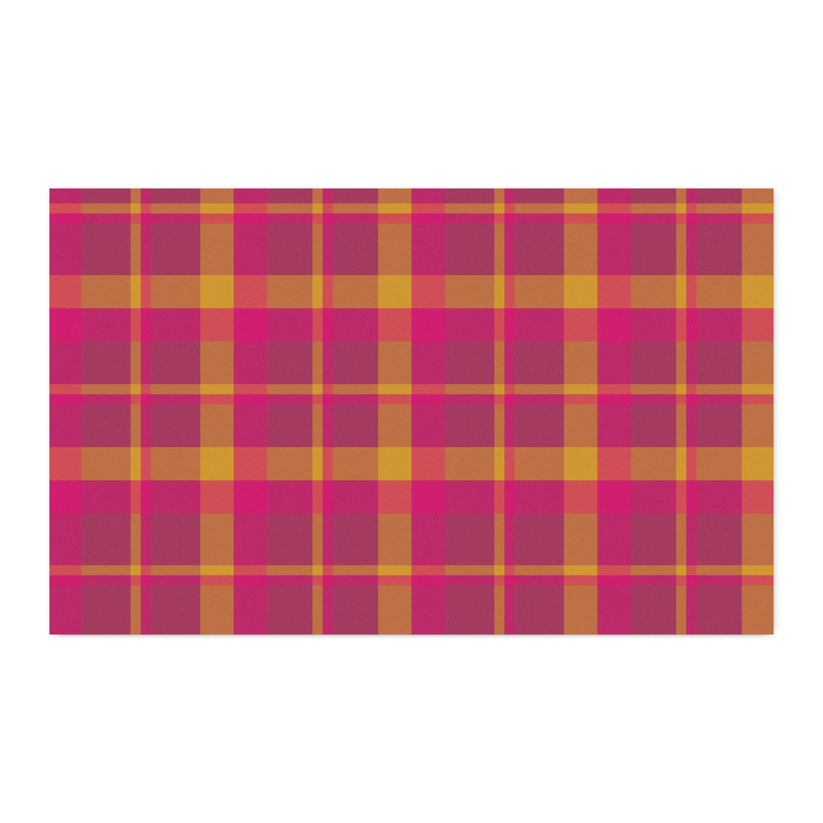 Pink + Yellow Plaid 100% Cotton Twill Fabric