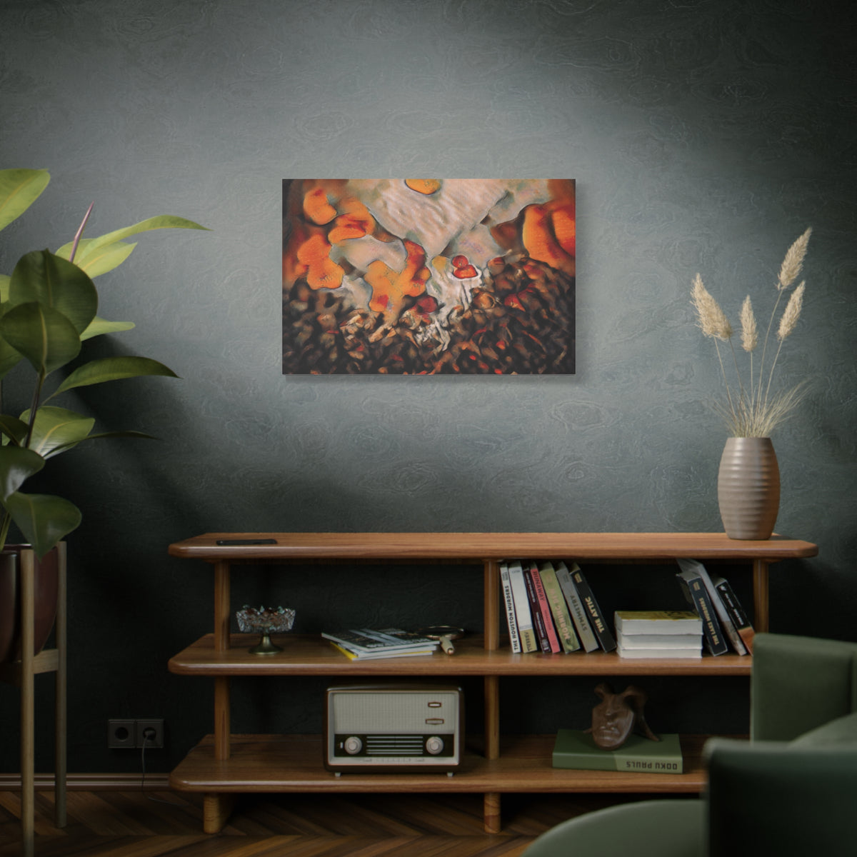 Burnt Umber Rocks Canvas Print | Abstract Art