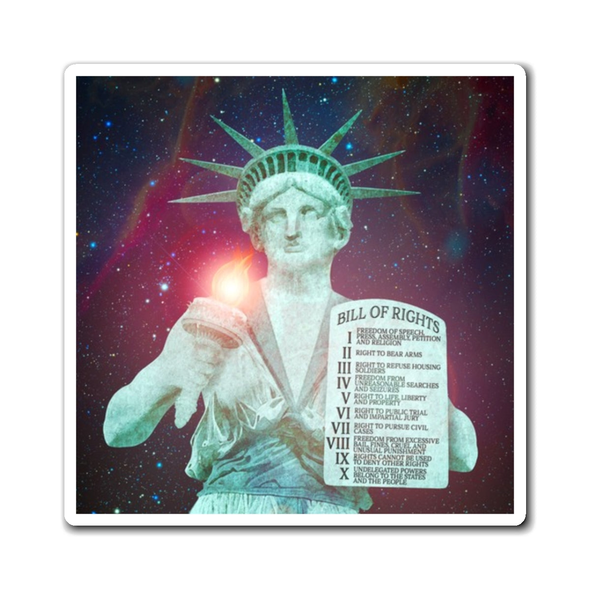 Divine Lady Liberty 3-inch Vinyl Magnet