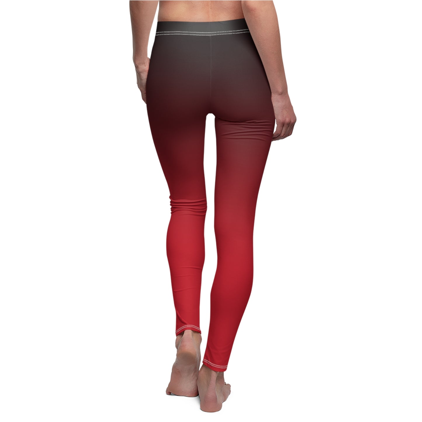 Ruby Red Ombré Women's Extra Soft Brushed Suede Leggings