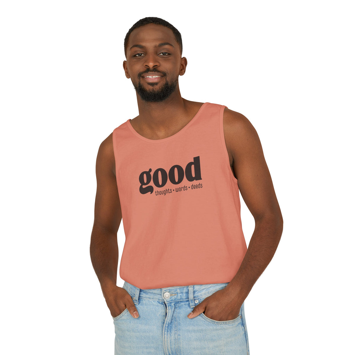Good Thoughts, Words, Deeds Adult 100% Cotton Tank
