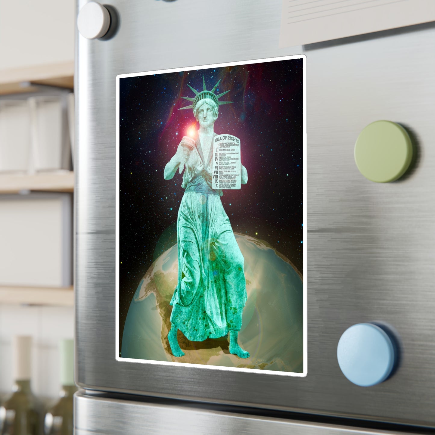 Divine Lady Liberty Vinyl Decal Sticker