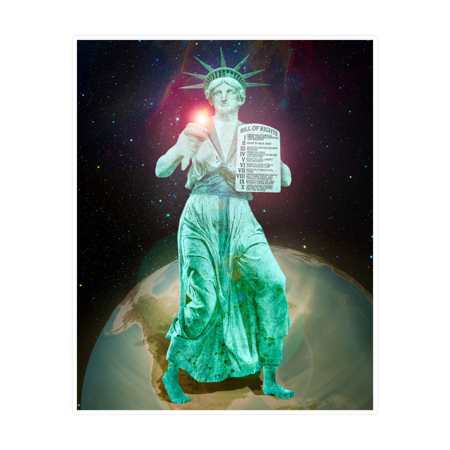 Divine Lady Liberty Vinyl Decal Sticker