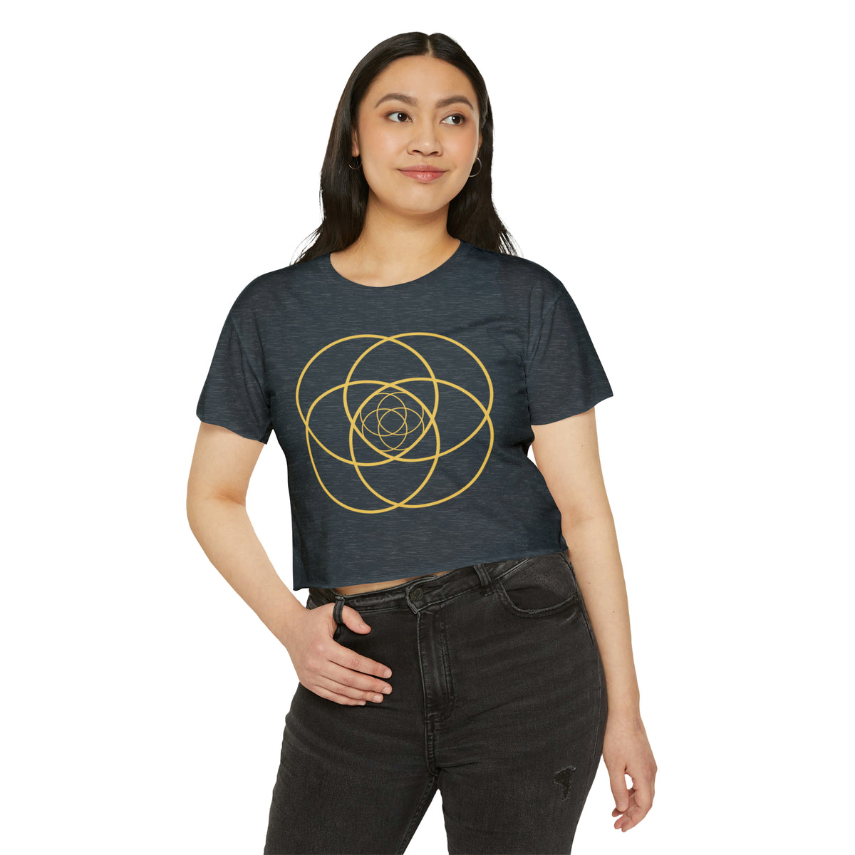 Intersecting Circles Women's Crop Top