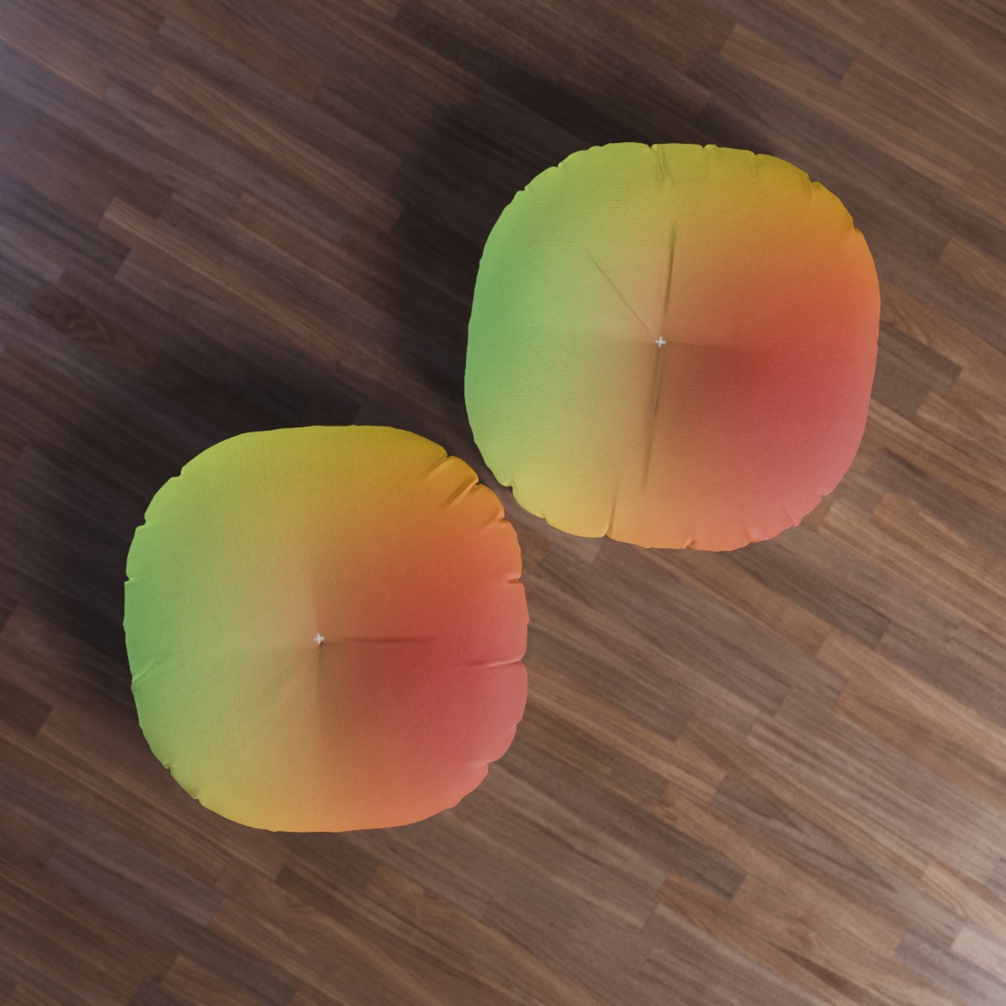 Summer Tones Tufted Floor Pillow, Round