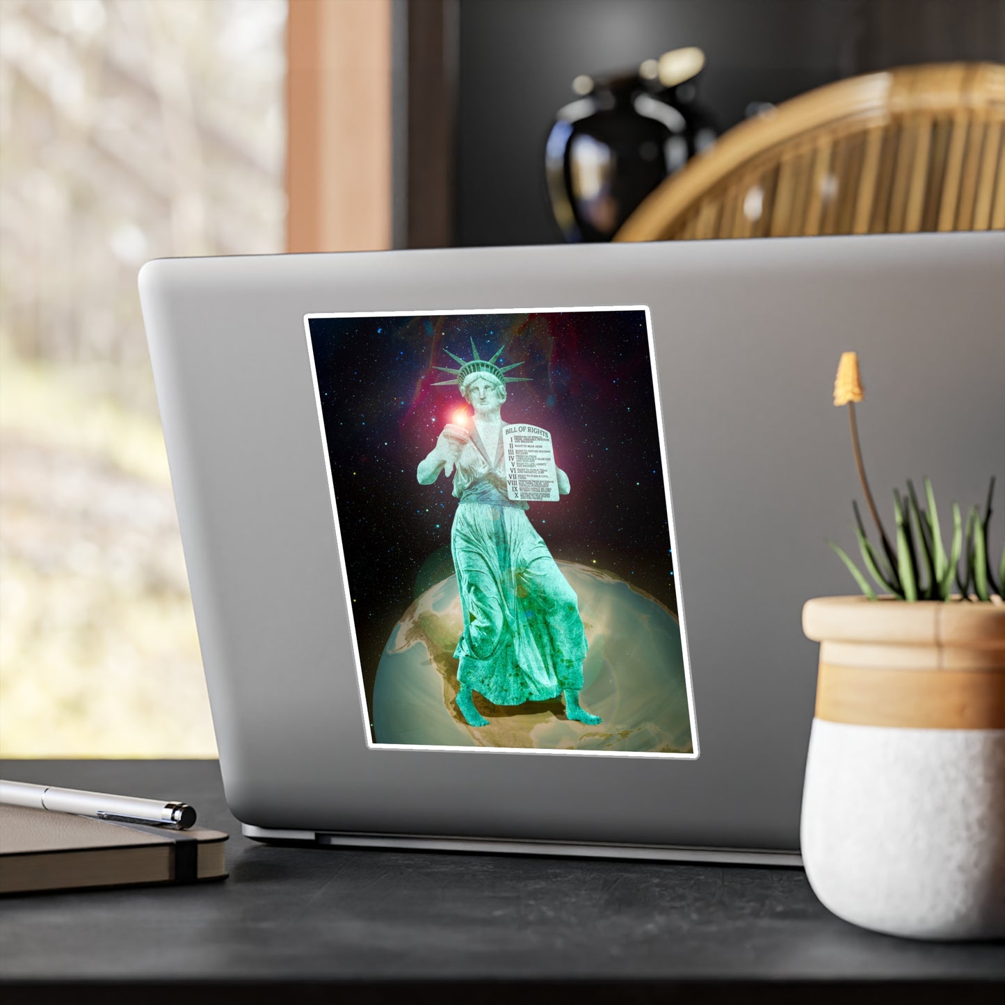 Divine Lady Liberty Vinyl Decal Sticker