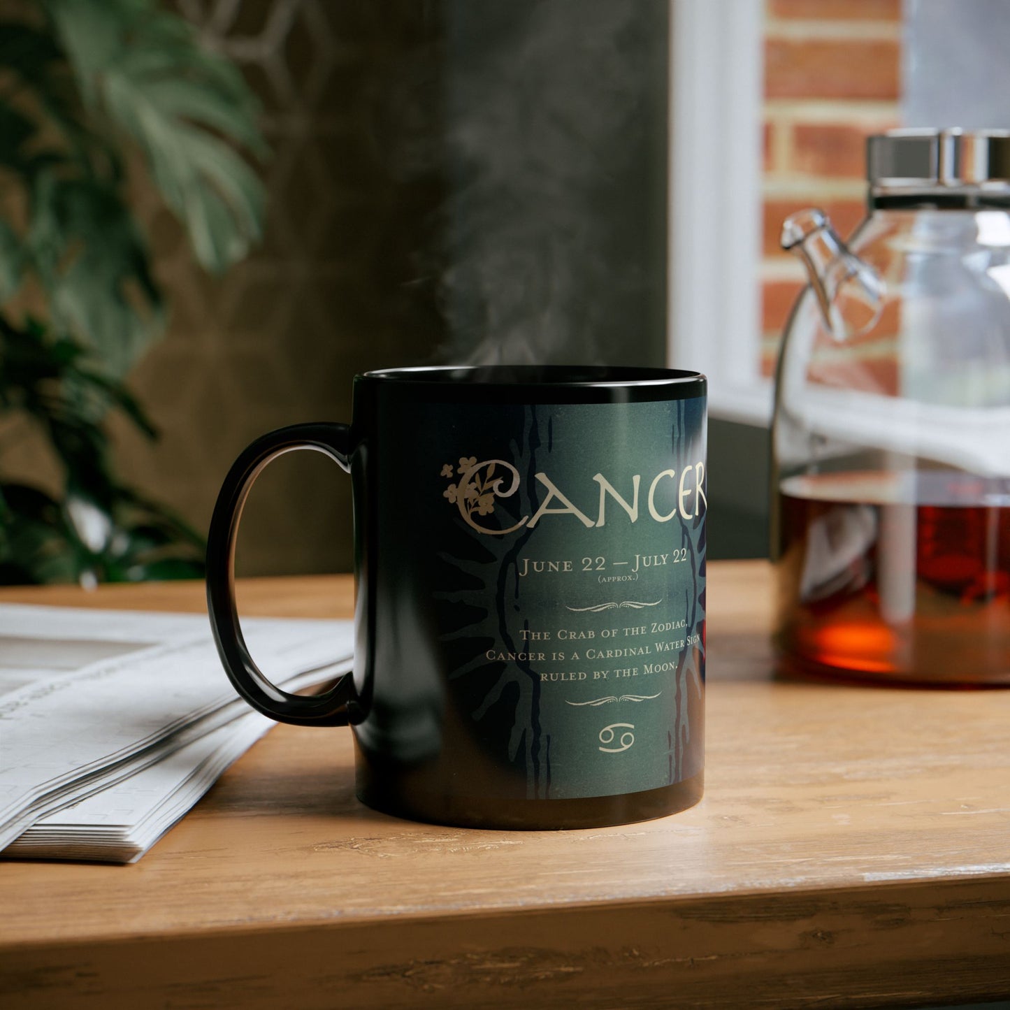 Cancer Zodiac Vibes 11oz Black Mug