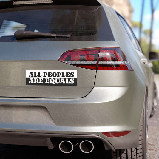 All Peoples Are Equals Duotone Bumper Sticker Magnet