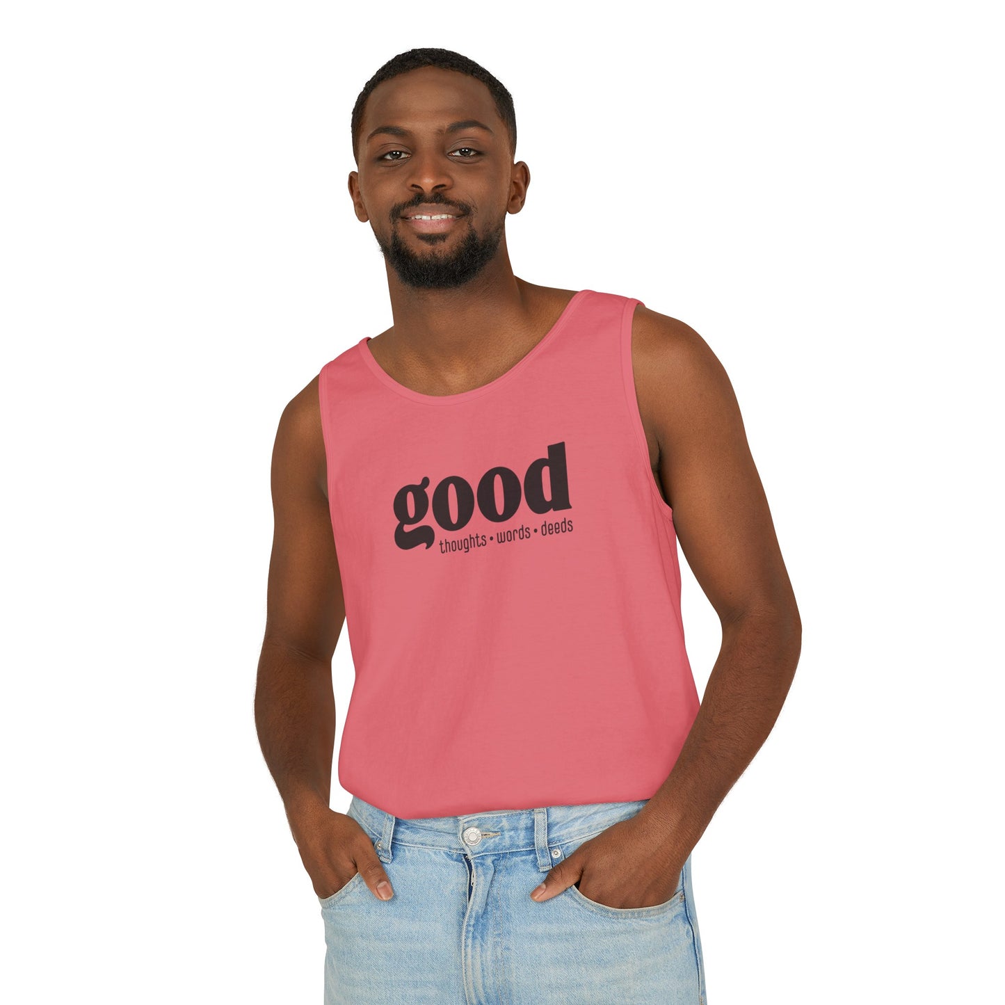 Good Thoughts, Words, Deeds Adult 100% Cotton Tank