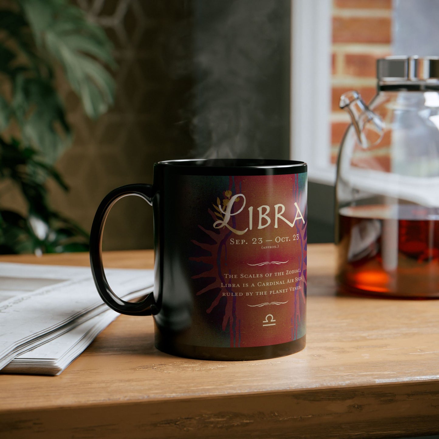 Libra Zodiac Vibes 11oz Black Mug
