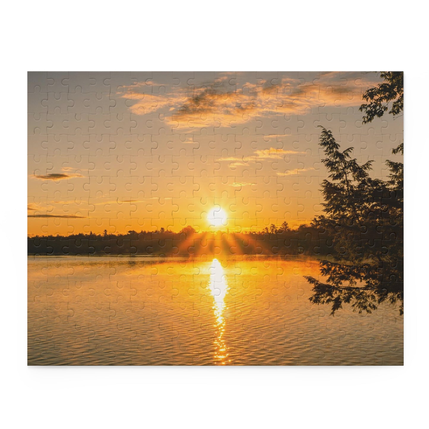 Summer Sunrise Over A Maine Lake Puzzle (120, 252, 500-Piece)