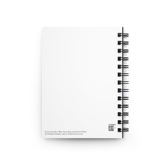 Surreal Astro Dog of Time Spiral-Bound Lined Notebook