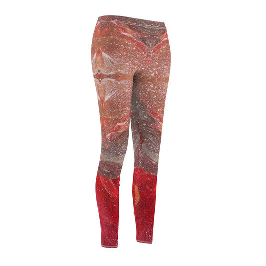 Waves of Creation Women's Extra Soft Brushed Suede Leggings | Abstract Art on Clothes