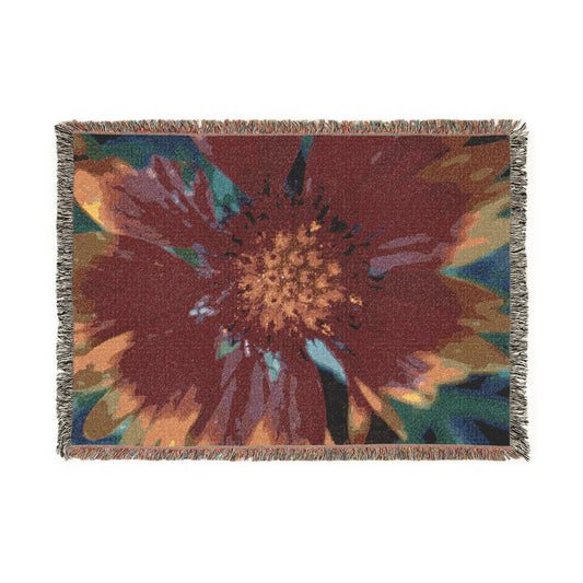 Cosmos Flower 100% Cotton Woven Blanket (3 sizes) | Made In USA