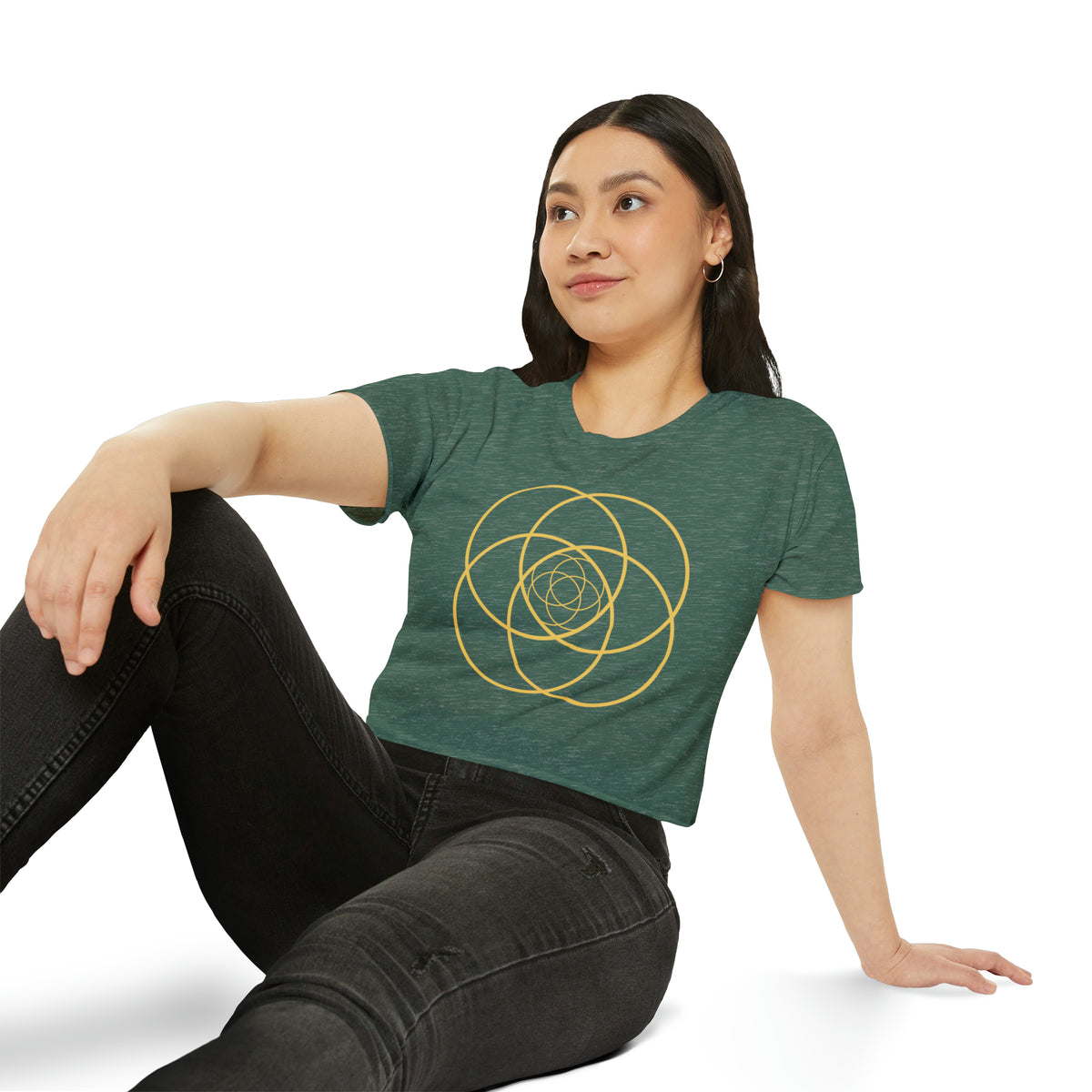 Intersecting Circles Women's Crop Top