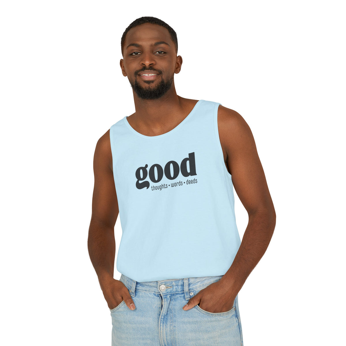 Good Thoughts, Words, Deeds Adult 100% Cotton Tank