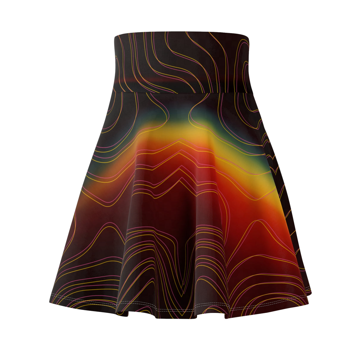 Spectral Heat Wave Women's Flowy Skirt