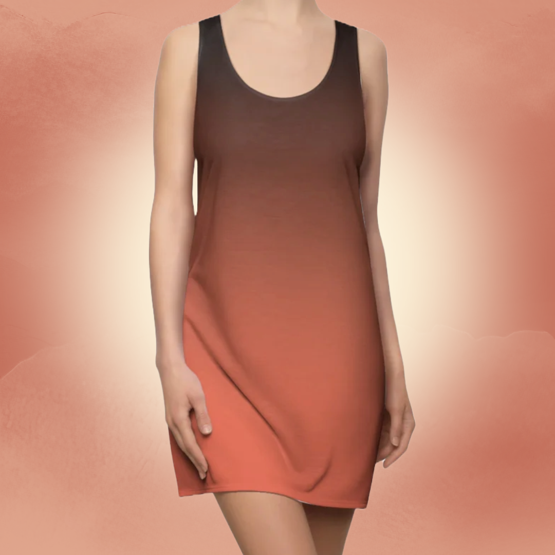Rose Quartz Pink Ombr Slinky Racerback Dress S Rose Quartz Pink Ombr Slinky Racerback Dress S