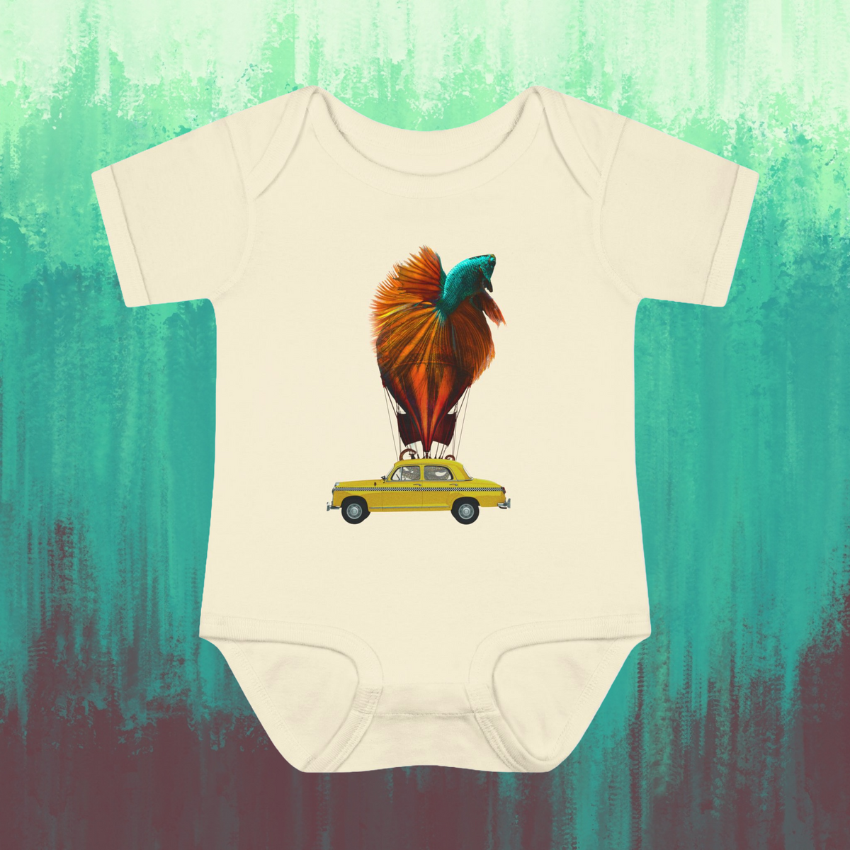 Aquamobile Taxi Service 100% Cotton Baby Onesie 6M-18M (multicolors)
